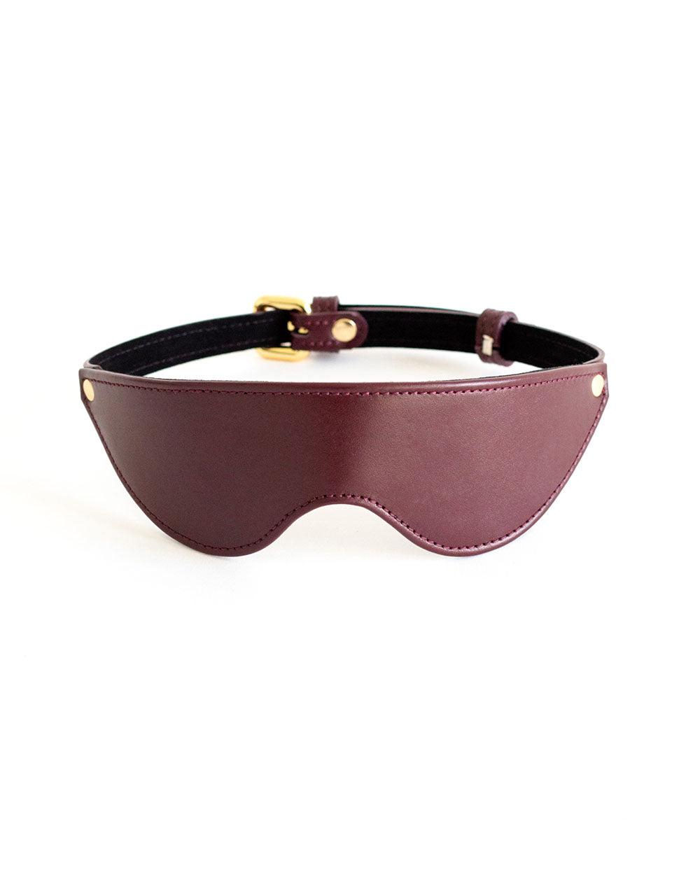 blindfold mask burgundy leather by anoeses