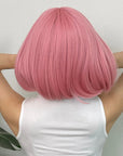 Short Strait Pink Wig